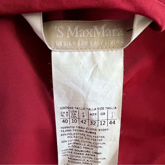 ‘S MaxMara Red Crew Neck Knee Length Party Dress.  Size 10 - Picture 7 of 15